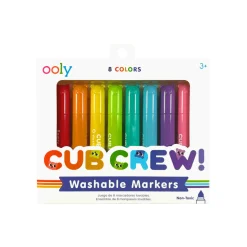 Ooly Zmywalne flamastry dla małych rączek Cub Crew, Misie, 8 kolorów