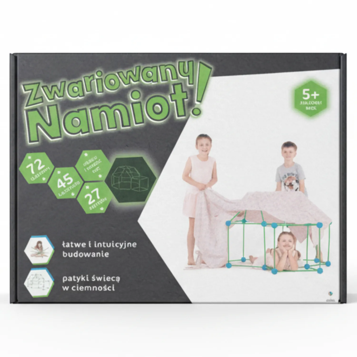 Zwariowany namiot świecący w ciemności